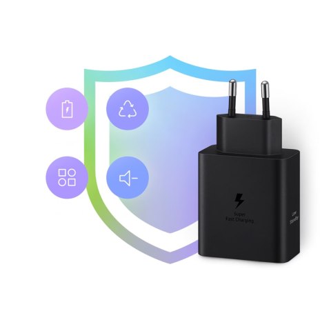 Ładowarka sieciowa Samsung Power Adapter Duo 2x USB-C 50W - czarna Ładowarka sieciowa Samsung Power Adapter Duo 2x USB-C 50W - czarna