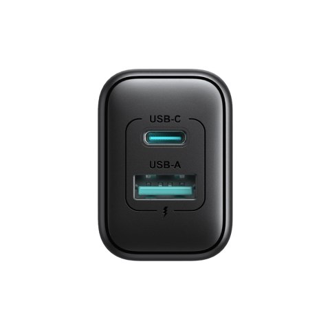 Ładowarka sieciowa USB-C i USB-A 25W SFC PPS PD - czarna Ładowarka sieciowa USB-C i USB-A 25W SFC PPS PD - czarna