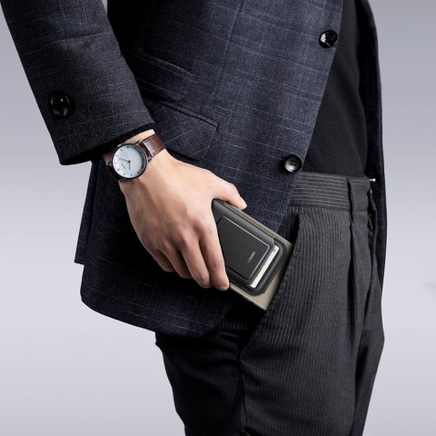 Portfel na karty Magnetic Wallet MagSafe z podstawką - czarny Portfel na karty Magnetic Wallet MagSafe z podstawką - czarny