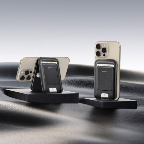 Portfel na karty Magnetic Wallet MagSafe z podstawką - czarny Portfel na karty Magnetic Wallet MagSafe z podstawką - czarny