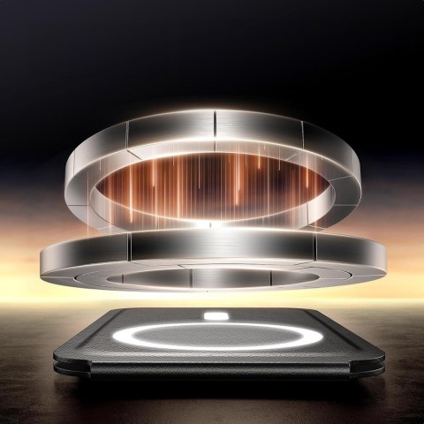 Portfel na karty Magnetic Wallet MagSafe z podstawką i uchwytem na palec - czarny Portfel na karty Magnetic Wallet MagSafe z podstawką i uchwytem na palec - czarny