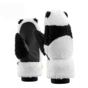 Rękawiczki narciarskie Panda dla dzieci i dorosłych rozmiar S - czarne/białe