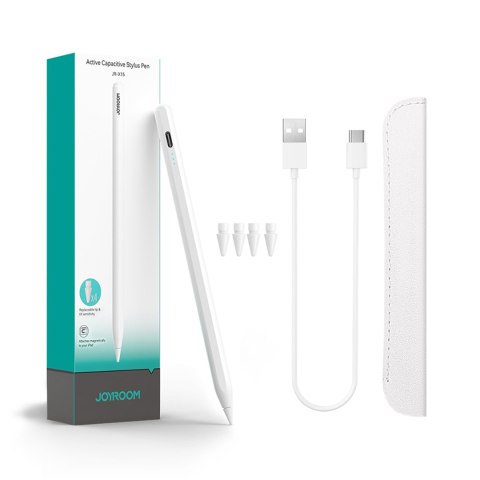 Rysik stylus aktywny do Apple iPad Pro Air Mini 130mAh USB-C - biały Rysik stylus aktywny do Apple iPad Pro Air Mini 130mAh USB-C - biały