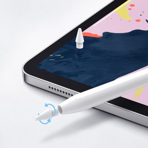 Rysik stylus aktywny do Apple iPad Pro Air Mini 130mAh USB-C - biały Rysik stylus aktywny do Apple iPad Pro Air Mini 130mAh USB-C - biały