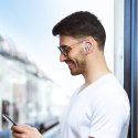 Słuchawki Funpods douszne TWS z Bluetooth 5.4 ANC i ochroną IP54 - białe