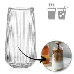 Szklanka ryflowana duża do drinków 500 ml 1szt 6 x 14cm SZK151