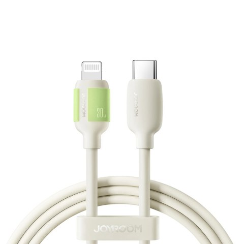 Kabel przewód USB-C - iPhone Lightning z fluorescencyjną końcówką 2m 30W - beżowy Kabel przewód USB-C - iPhone Lightning z fluorescencyjną końcówką 2m 30W - beżowy