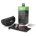 Okulary rowerowe fotochromowe UV400 z etui SP216BK - czarno-czerwone