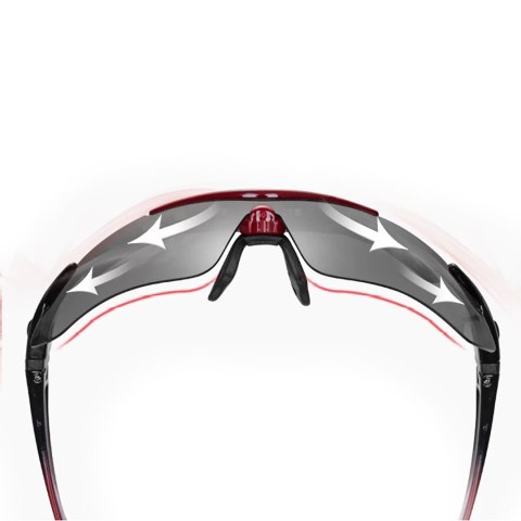Okulary rowerowe polaryzujące 10001 - ZESTAW czarno-czerwone Okulary rowerowe polaryzujące 10001 - ZESTAW czarno-czerwone