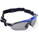Okulary rowerowe polaryzujące 10007 - ZESTAW - czarno-niebieskie