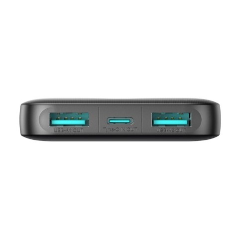 Powerbank JR-PBF13 5000mAh 2.4A 2x USB-A 1x USB-C - czarny Powerbank JR-PBF13 5000mAh 2.4A 2x USB-A 1x USB-C - czarny