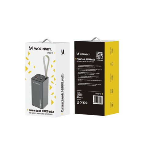 Powerbank K65+ 65W 30000mAh 2x USB-C 1x USB-A 65W - czarny Powerbank K65+ 65W 30000mAh 2x USB-C 1x USB-A 65W - czarny