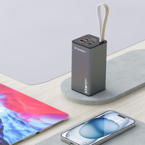 Powerbank K65+ 65W 30000mAh 2x USB-C 1x USB-A 65W - czarny Powerbank K65+ 65W 30000mAh 2x USB-C 1x USB-A 65W - czarny