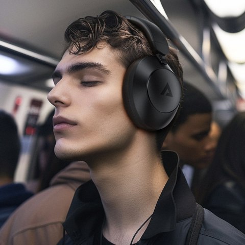 Słuchawki bezprzewodowe H3 Bluetooth z ANC USB-C IPX4 - czarne Słuchawki bezprzewodowe H3 Bluetooth z ANC USB-C IPX4 - czarne