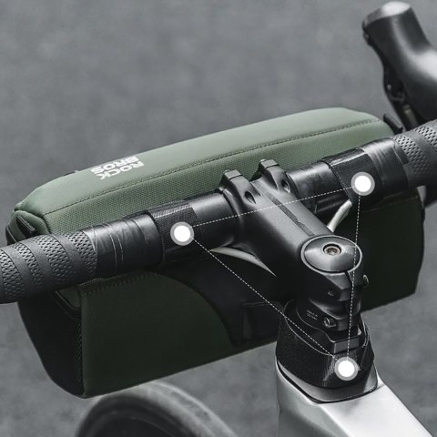 Torba rowerowa mocowana na kierownicę 2.2l - zielona Torba rowerowa mocowana na kierownicę 2.2l - zielona