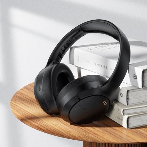 Słuchawki nauszne H6 ANC bezprzewodowe Bluetooth 5.3 IPX4 - czarne Słuchawki nauszne H6 ANC bezprzewodowe Bluetooth 5.3 IPX4 - czarne