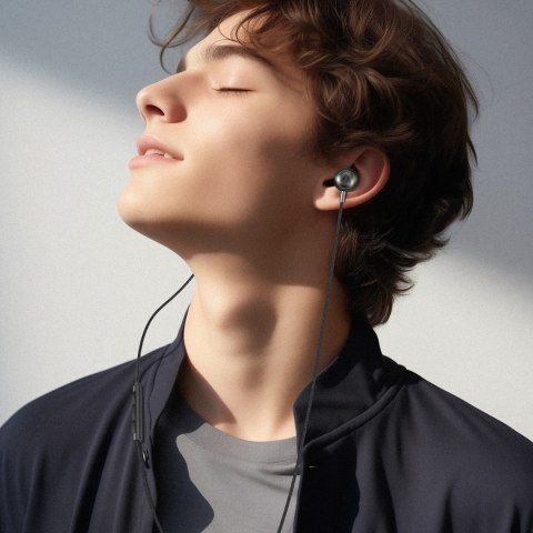 Słuchawki przewodowe L5 dokanałowe USB-C 1.2m - czarne Słuchawki przewodowe L5 dokanałowe USB-C 1.2m - czarne