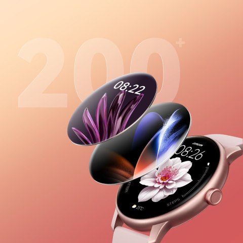 Smartwatch Classis Series JR-FC1 z funkcją odbierania połączeń IP68 - różowy Smartwatch Classis Series JR-FC1 z funkcją odbierania połączeń IP68 - różowy