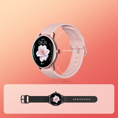 Smartwatch Classis Series JR-FC1 z funkcją odbierania połączeń IP68 - różowy Smartwatch Classis Series JR-FC1 z funkcją odbierania połączeń IP68 - różowy