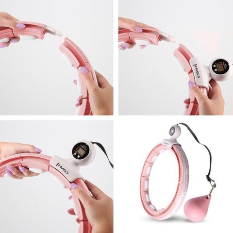 HHM15 HULA HOP PINK Z MAGNESEM I OBCIĄŻNIKIEM + LICZNIK HMS HHM15 HULA HOP PINK Z MAGNESEM I OBCIĄŻNIKIEM + LICZNIK HMS
