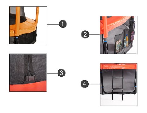 Trampolina Ogrodowa Jumpi 312cm/10FT Maxy Comfort Zielona Z Wewnętrzną Siatką Trampolina Ogrodowa Jumpi 312cm/10FT Maxy Comfort Zielona Z Wewnętrzną Siatką
