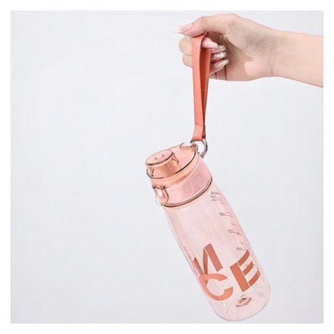BUTELKA NA WODĘ BIDON NA SIŁOWNIĘ FITNESS 800ml przenośny różowy BD46 BUTELKA NA WODĘ BIDON NA SIŁOWNIĘ FITNESS 800ml przenośny różowy BD46