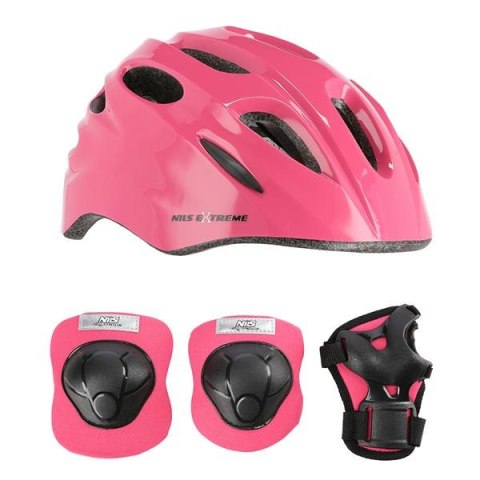 MTW01+H210 różowy ROZM. S KASK Z OCHRANIACZAMI ZESTAW NILS EXTREME MTW01+H210 różowy ROZM. S KASK Z OCHRANIACZAMI ZESTAW NILS EXTREME