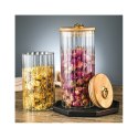Cukiernica, pojemnik ryflowany z przykrywką bambusowa, rozm. M, 850 ml 1szt SZK168