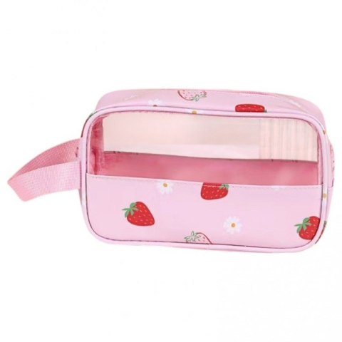 Kosmetyczka rozkładana przenośna kuferek rozmiar S 22x7x13cm TRUSKAWKI KS149 Kosmetyczka rozkładana przenośna kuferek rozmiar S 22x7x13cm TRUSKAWKI KS149