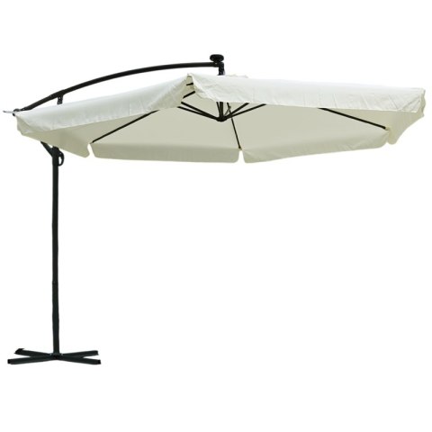 Parasol ogrodowy z oświetleniem SOLAR LED, wysięgnik i falbanka, kremowy 3,5 m. OGP11K Parasol ogrodowy z oświetleniem SOLAR LED, wysięgnik i falbanka, kremowy 3,5 m. OGP11K