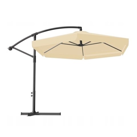 Parasol ogrodowy z oświetleniem SOLAR LED, wysięgnik i falbanka, kremowy 3,5 m. OGP11K Parasol ogrodowy z oświetleniem SOLAR LED, wysięgnik i falbanka, kremowy 3,5 m. OGP11K