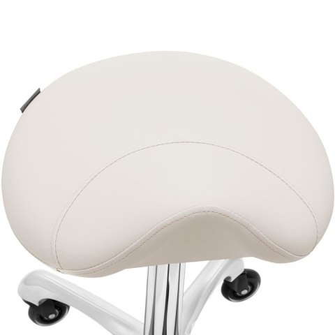 Taboret stołek hoker kosmetyczny siodłowy na kółkach York do 150 kg beżowy Taboret stołek hoker kosmetyczny siodłowy na kółkach York do 150 kg beżowy