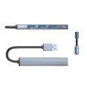 Hub AH-A13 stacja dokująca rozdzielacz USB-A - szary