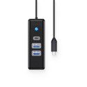 Hub rozdzielacz PWC2U-C3 USB-C - USB-A USB-C - czarny