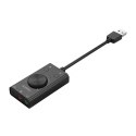 Karta dźwiękowa SC2 zewnętrzna wielofunkcyjna USB-A - czarna