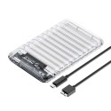 Kieszeń obudowa na dysk 2139U3-V1 2.5'' HDD / SSD USB Micro-B 5Gb/s - przezroczysta