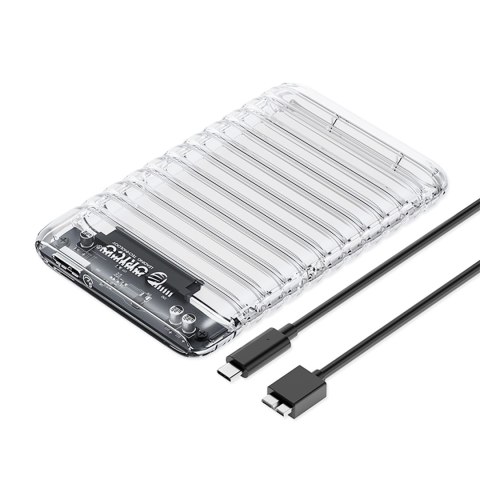Kieszeń obudowa na dysk 2139U3-V1 2.5'' HDD / SSD USB Micro-B 5Gb/s - przezroczysta Kieszeń obudowa na dysk 2139U3-V1 2.5'' HDD / SSD USB Micro-B 5Gb/s - przezroczysta