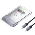 Kieszeń obudowa na dysk TX25C3 2.5'' HDD / SSD USB-C 5Gb/s - przezroczysta