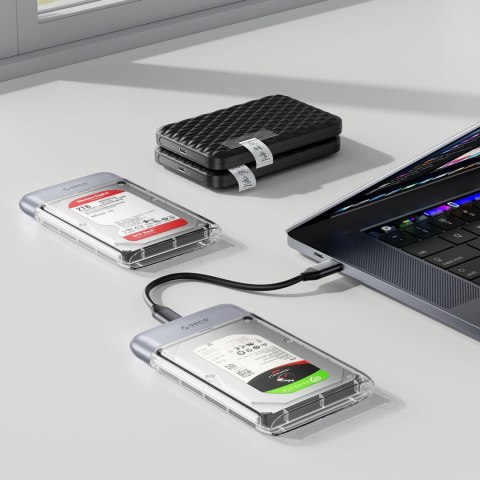 Kieszeń obudowa na dysk TX25C3 2.5'' HDD / SSD USB-C 5Gb/s - przezroczysta Kieszeń obudowa na dysk TX25C3 2.5'' HDD / SSD USB-C 5Gb/s - przezroczysta