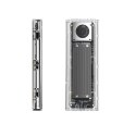 Kieszeń obudowa na dysk TCM2-G20 M.2 NVME USB-C 3.2 20Gb/s - srebrno-przezroczysta