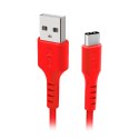 Kabel przewód USB-A - USB-C 1.5m - czerwony