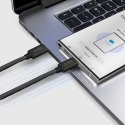 Kabel przewód w oplocie USB-C 60W 1.5m - czarny
