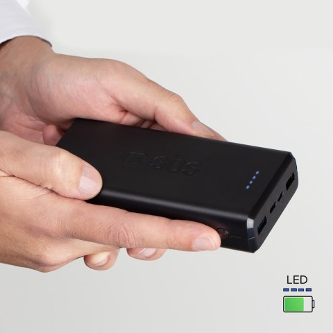 Powerbank 20000 mAh USB-A USB-C - czarny Powerbank 20000 mAh USB-A USB-C - czarny