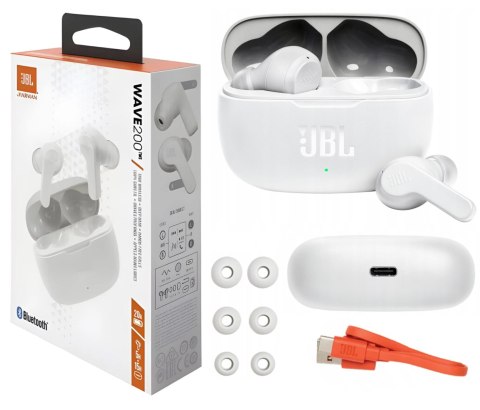 Słuchawki Bezprzewodowe JBL WAVE 200 TWS White Słuchawki Bezprzewodowe JBL WAVE 200 TWS White