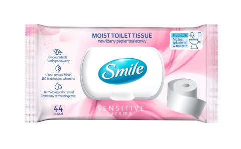 SMILE Papier toaletowy nawilżany flip top, 44szt. SMILE Papier toaletowy nawilżany flip top, 44szt.