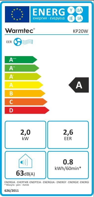 WARMTEC Klimatyzator przenośny KP20W z Wi-Fi WARMTEC Klimatyzator przenośny KP20W z Wi-Fi