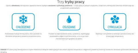 WARMTEC Klimatyzator przenośny KP20W z Wi-Fi WARMTEC Klimatyzator przenośny KP20W z Wi-Fi
