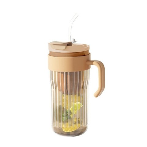 Kubek z ryflowanego szkła na Kawę Herbatę ze słomką, sitkiem i zamknięciem 550 ML CUP12BR Kubek z ryflowanego szkła na Kawę Herbatę ze słomką, sitkiem i zamknięciem 550 ML CUP12BR