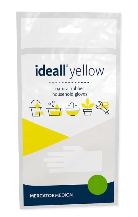 Rękawice Gospodarcze Lateksowe / Żółte / Ideall Yellow (XL 9-10) Rękawice Gospodarcze Lateksowe / Żółte / Ideall Yellow (XL 9-10)