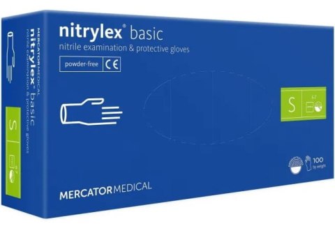 Rękawice Nitrylowe 100 sztuk / Niebieskie / Nitrylex Basic Dark Blue (M 7-8) Rękawice Nitrylowe 100 sztuk / Niebieskie / Nitrylex Basic Dark Blue (M 7-8)
